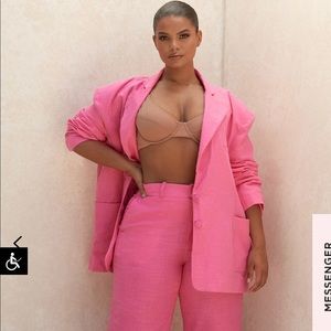 House of CB Andreia Pink Linen Blend Trouser NWOT